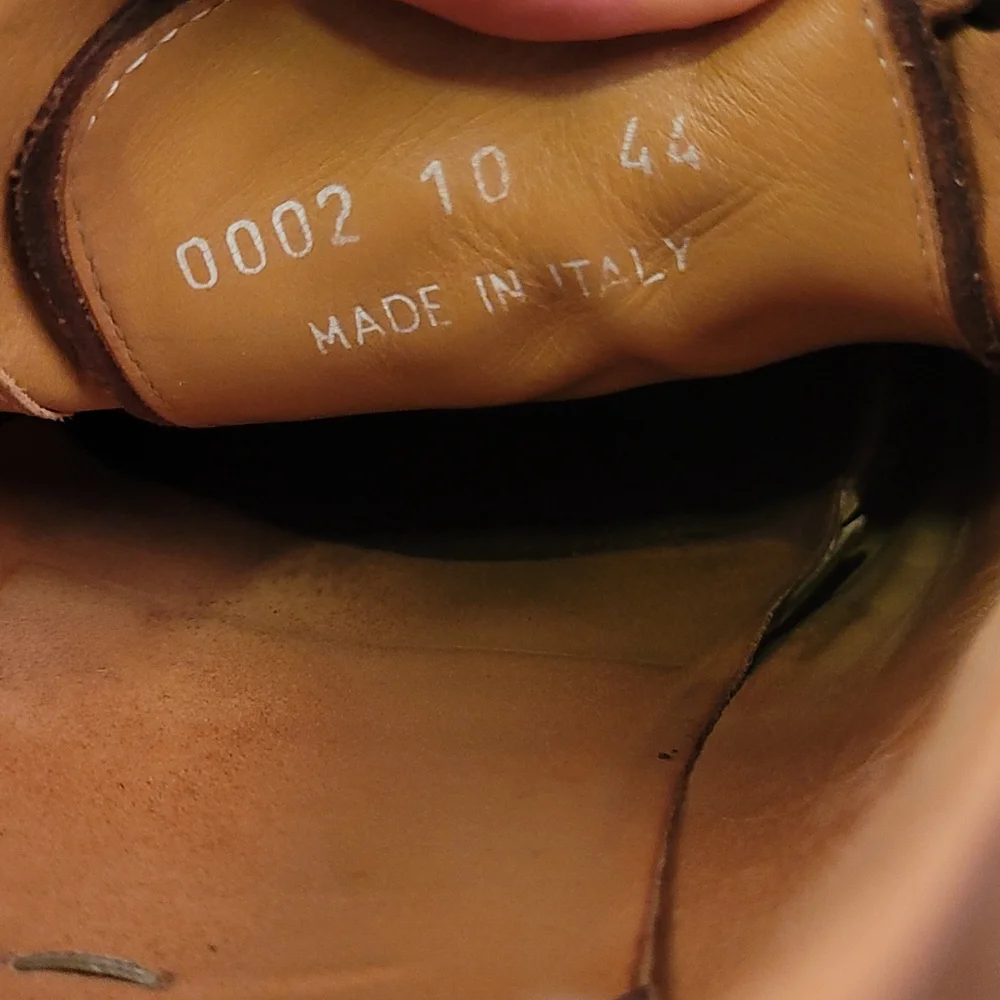 PAUL SMITH Italy‎ Brown Leather Suede Sz 10 Long Wing Tip Mens Dress Shoes